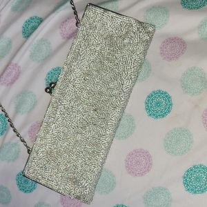 Beaded Evening Clutch optional chain
